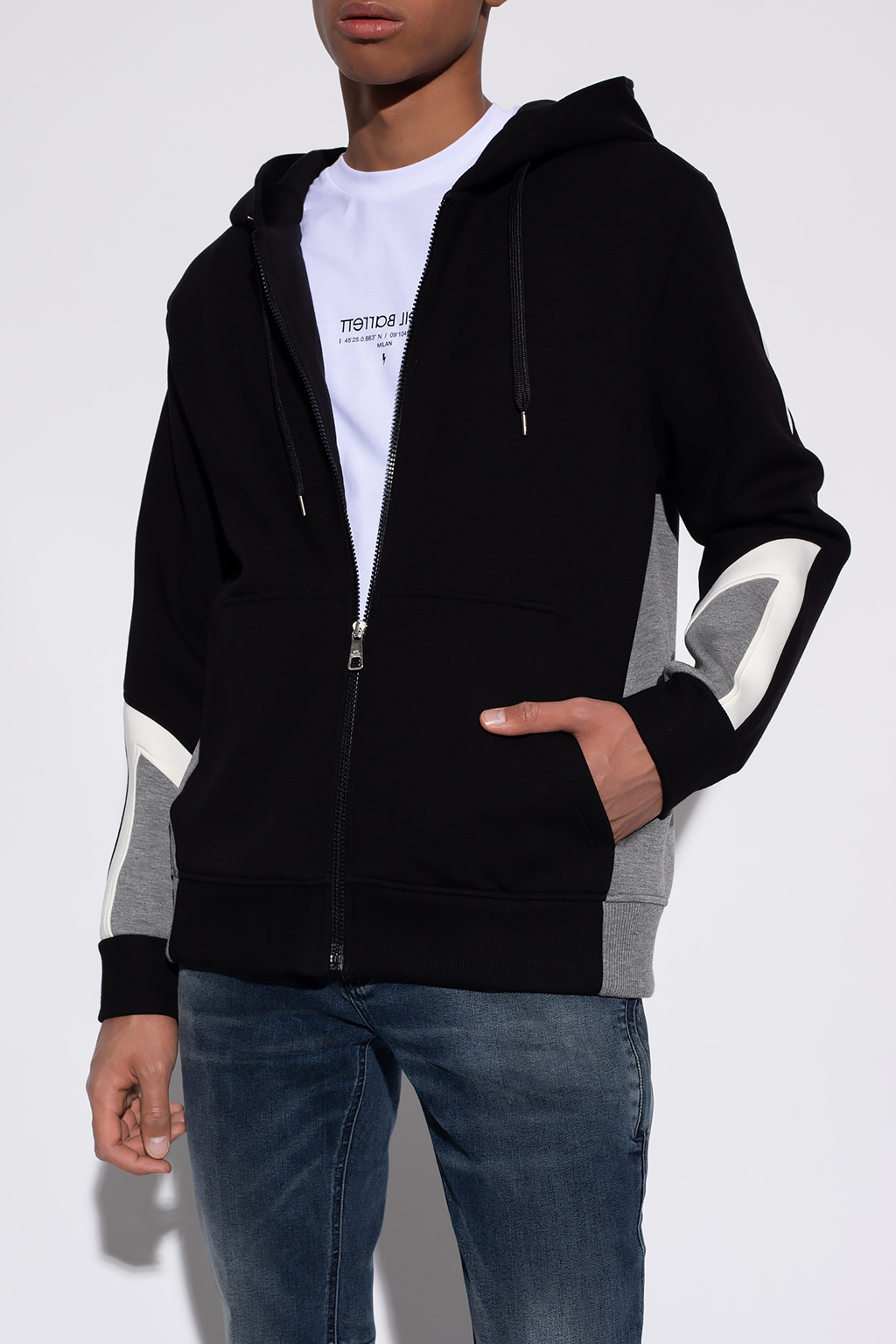 Neil Barrett Zip - up hoodie | IetpShops | Men's Clothing